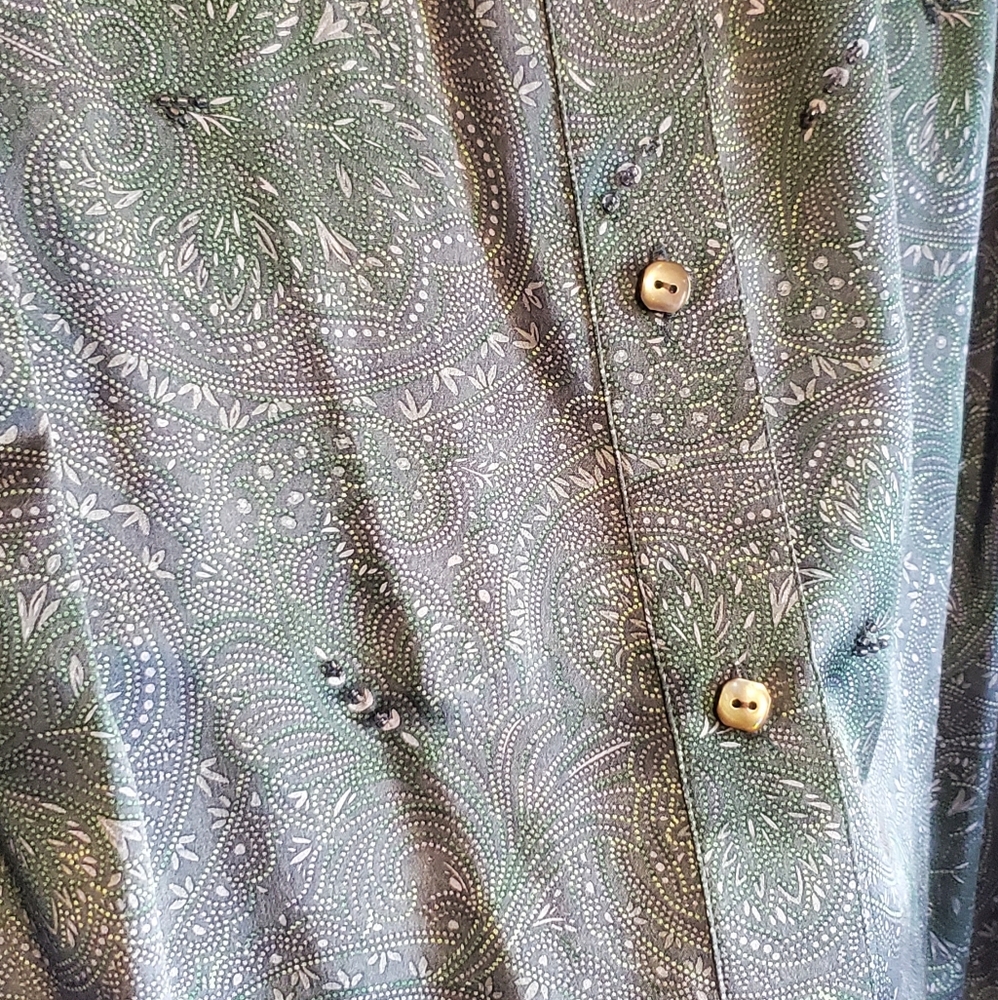 Beautiful Vintage Silk Button-Down Blouse Size 20W